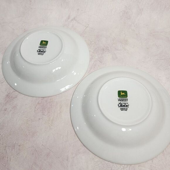 Set of 2 - John Deere 8.75" Dia Cereal Soup Bowls Gibson - Picture 11 of 11